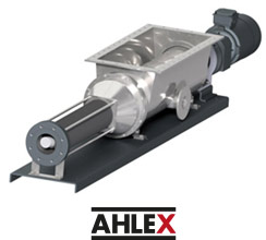 En #D CAD ritning av en AHLEX tråg pump i stål