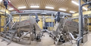 slamavvattning med volute